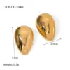 Wholesale Real Gold Plated 304 Stainless Steel PVD Coated Geometric Waterproof Non Tarnish IG Style Ear Studs For Women's