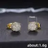 Wholesale Fashion Geometric Copper Ear Studs Plating Artificial Gemstones Copper Earrings