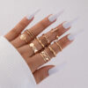 Wholesale Cool style multi-piece set of plain rings