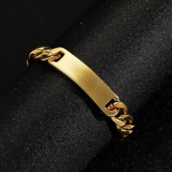 Wholesale Real Gold Plated Leaves 304 Stainless Steel Vacation Rock Classic Style Waterproof Non Tarnish 304 Stainless Steel Bracelets