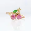 Wholesale Fashion Fruit Copper Artificial Gemstones Earrings