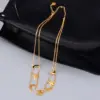 Wholesale Jewelry Heart 304 Stainless Steel Titanium Steel 18K Gold Plated Inlaid Shell Inlaid Gold Necklace
