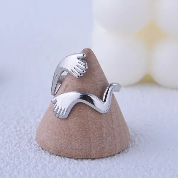 Wholesale PVD Coated Real Gold Plated Hand Titanium Steel Fashion Waterproof Non Tarnish Rings