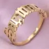Ion Plating (IP) Real Gold Plated 18K Gold Constellation 304 Stainless Steel Simple Style Waterproof Non Tarnish Rings