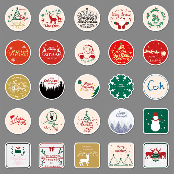 oly-8845ba7fde71924e85eb252fe1b26b4f Wholesale 50pcs/pack Christmas Graffiti Personality Cartoon Holiday Sticker