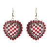 oly-8856dd92aac4eef9e62e4c192a11986e Wholesale Rhinestone-encrusted checkered heart earrings, extravagant niche earrings