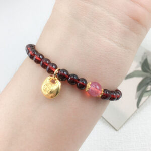 Imitation garnet fat fu [1 piece] bracelet
