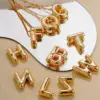 PVD Coated Gold Plated Letter 304 Stainless Steel Copper IG Style Simple Style Waterproof Non Tarnish 304 Stainless Steel Charms