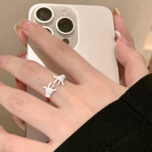 Wholesale Cute cartoon funny Mickey ring girls fashion personality niche index finger ring cold style simple open ring