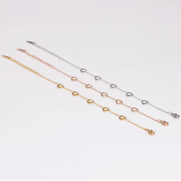 Casual Simple Style Commute Heart Shape 304 Stainless Steel Bracelets In Bulk