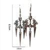 Wholesale Gothic Vintage Pointed Tapered Studded Earrings, Hip Hop Rock Punk Style