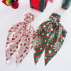 oly-887834d4cad3b00bc7fa92ed01a8a29f Wholesale Cross-Border New Christmas Hair Accessories Decorative Ribbon Silk Scarf Bow Hair Tie Ponytail Elastic Headband