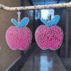 oly-887f35d3458f9fb0cb39bff44ec141cc Wholesale Cross-border New School Season Graduation Season Acrylic Earrings Apple English Letter Sweet Holiday Gift Earrings