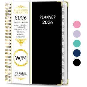 January 2026 - december 2026 / A5--black