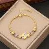 Wholesale PVD Coated 18K Gold Real Gold Plated Devil'S Eye Heart Shape Stainless Steel Retro Commute Waterproof Non Tarnish 304 Stainless Steel Bracelets