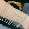 Wholesale Sweet Heart Shape Copper Plating Inlay Zircon Bracelets