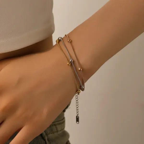 304 Stainless Steel Star Heart Shape Butterfly PVD Coated 18K Real Gold Plated Sweet Simple Style Waterproof Non Tarnish Gold Sier Bracelets Anklet
