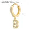 Wholesale PVD Coated Real Gold Plated Letter Stainless Steel Waterproof Non Tarnish Earrings