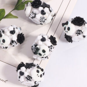 White skull on white background