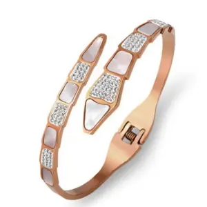 Rose Gold Snake Bone Bracelet