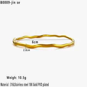Gold Wave Bracelet / Average Size