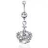 Wholesale Belly Rings Fashion Crown Alloy Diamond