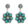 Wholesale European and American Retro Bohemian Ethnic Style Elegant Earrings Women's Personality Multi-layer Alloy Set Turquoise Diamond Earrings