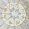 Wholesale PVD Coated Real Gold Plated 18K Gold Flower Butterfly Stainless Steel Sweet Waterproof Non Tarnish Titanium Steel Pendant Necklace