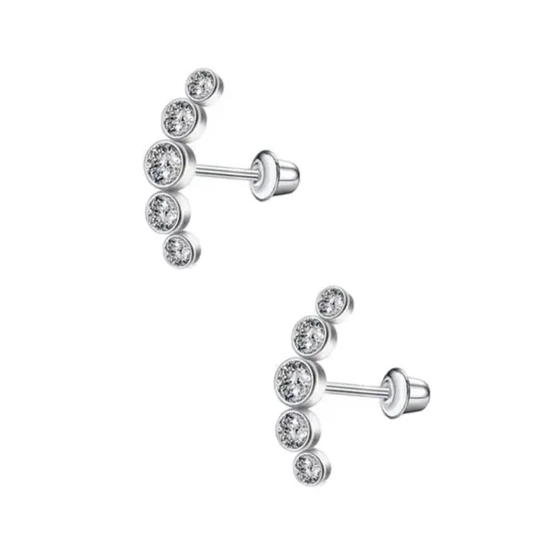 Wholesale 1 Pair Ear Cartilage Rings & Studs Simple Style Classic Style Heart Shape 304 Stainless Steel Plating Ear Cartilage Rings & Studs