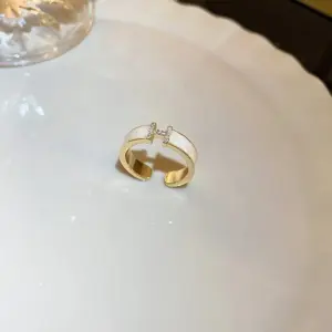 6# Ring-Golden Letters (Real Gold Plating)