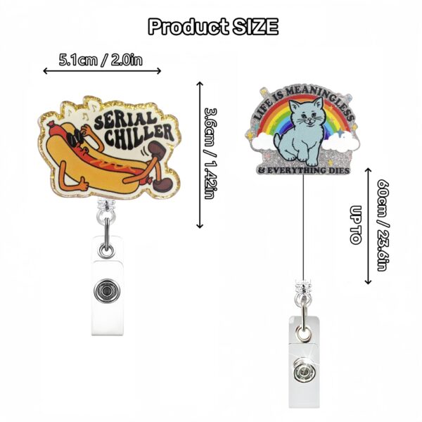 oly-88b9f97a658f450c7f8d61b8c5d8fb9f Wholesale Cross-border Creative DIY Certificate Chest Card Badge Clip Hospital Student Personality Telescopic Pull Wire Easy Pull Buckle