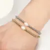 Wholesale Elegant Round Stainless Steel Freshwater Pearl Plating Gold Plated Bracelets