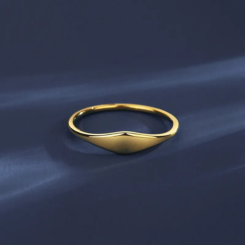 Wholesale Solid Color 304 Stainless Steel Simple Style Rings