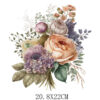 Wholesale Watercolor floral heat transfer appliqué clothing UV DTF Ready to Press Transfers Wraps