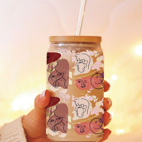 Wholesale Uv Transfer Sticker Glass Cup Crystal Label Crystal Sticker Cross-Border Exclusive for 16oz Glass Cup Special Sticker 23Cmx11Cm