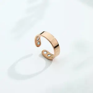 Rose-colored Double Magnet Ring - Tax Included