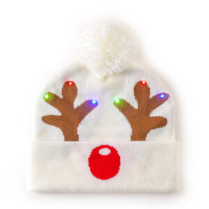 White antlers christmas hat