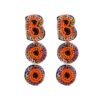 Wholesale Halloween Fabric Beaded Earrings, Bohemian Style Earrings