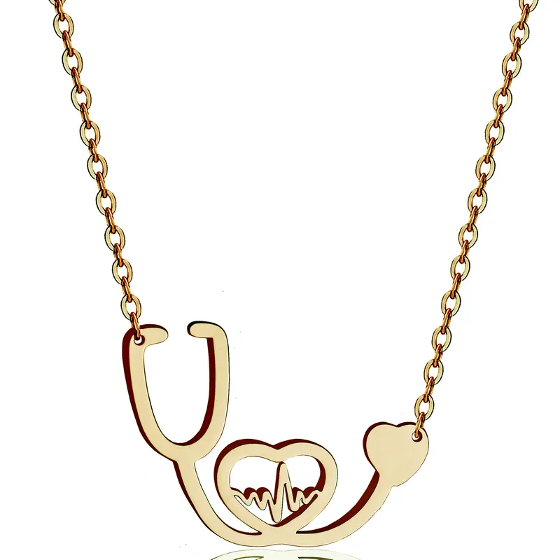 Wholesale Jewelry Fashion Titanium Steel Plating Pendant Necklace