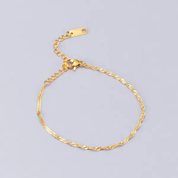 oly-88fe09e947e955f9acbb6656bdfd07c3 Wholesale PVD Coated Real Gold Plated 18K Gold Heart 304 Stainless Steel Titanium Steel Waterproof Non Tarnish 304 Stainless Steel Titanium Steel Bracelets