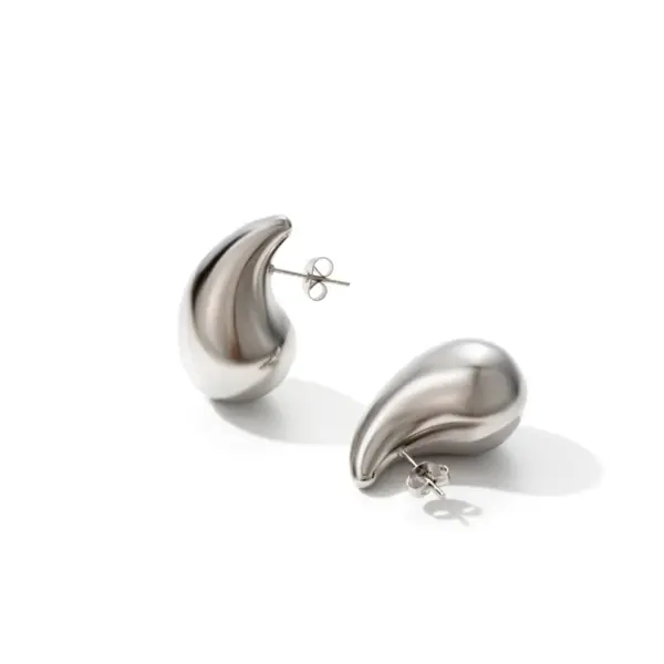 PVD Coated Water Droplets 304 Stainless Steel Elegant Simple Style Waterproof Non Tarnish Ear Studs