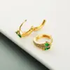 New Fashion Copper Micro-inlaid Zircon 18k Gold Plated Cobra-shaped Earrings Wholesale Nihaojewerly