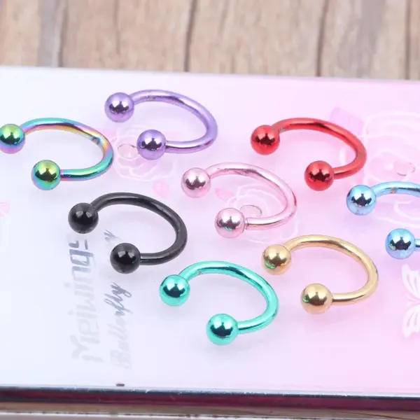 1 Piece Nose Rings & Studs Simple Style Geometric Stainless Steel