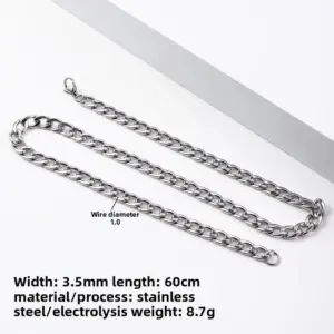Steel Color 3.5mm Width / Length 75cm