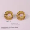 Wholesale 1 Pair Vintage Style Sweet Classic Style Irregular Geometric Irregular 304 Stainless Steel Imitation Gold Electroplating Ear Studs