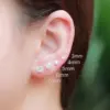 Wholesale 1 Pair Simple Style U Shape Plating Brass Zircon Ear Studs