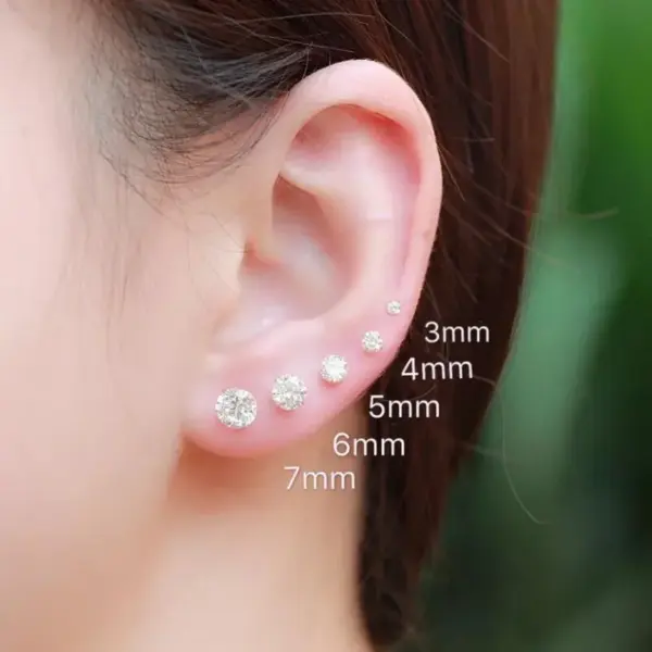 Wholesale 1 Pair Simple Style U Shape Plating Brass Zircon Ear Studs