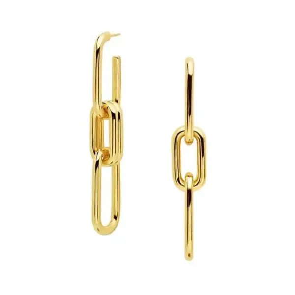 Wholesale 1 Pair Simple Style Geometric Plating 201 Stainless Steel Gold Plated Stainless Steel Earrings