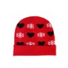 Wholesale Snowflake and heart Christmas knitted hat
