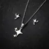 Wholesale PVD Coated 18K Gold Real Gold Plated Star 201 Stainless Steel Simple Style Waterproof Non Tarnish Earrings Necklace